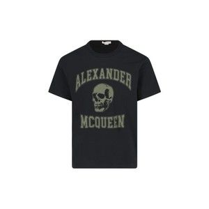 Alexander Mcqueen Varsity Black Cotton T-Shirt - NWT